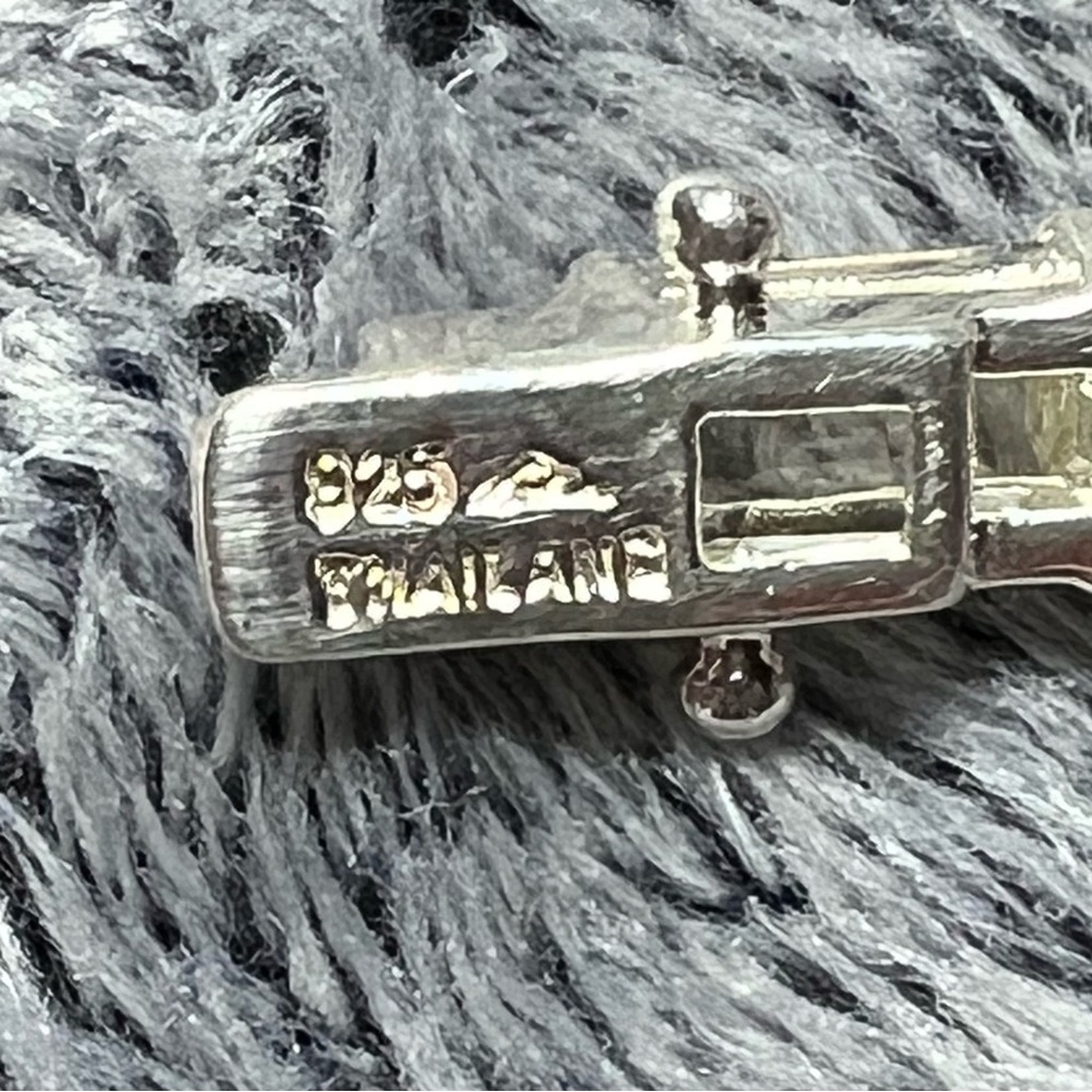 925 Sterling Silver CZ Link Bracelet 7.5" - Picture 6 of 10